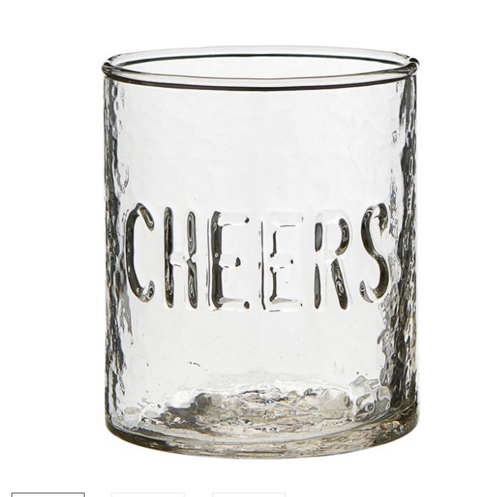 Santa Barbara Design Studio Hammered Glass - Cheers S/4