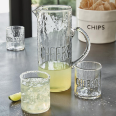 Santa Barbara Design Studio Hammered Glass - Cheers S/4