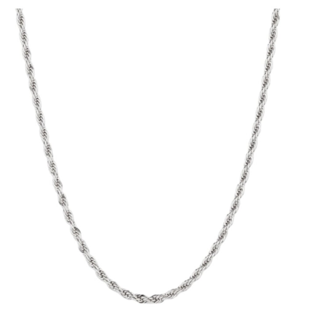 Thatch MINI BOWIE ROPE NECKLACE RHODIUM PLATED