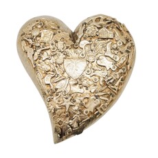 CONTRERAS DESIGNS Handmade Gold Milagro Heart MXPH4