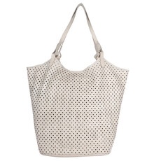 TOUR PERFORATED TOTE BAG WHITE