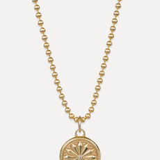 Lulu SUN LOTUS LOCKET ON GF ELONGATED CHAIN 18-20"