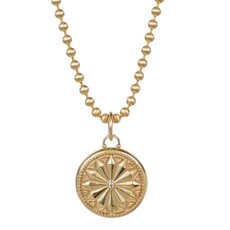 Lulu SUN LOTUS LOCKET ON GF ELONGATED CHAIN 18-20"