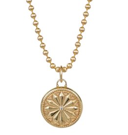 Lulu SUN LOTUS LOCKET ON GF ELONGATED CHAIN 18-20"