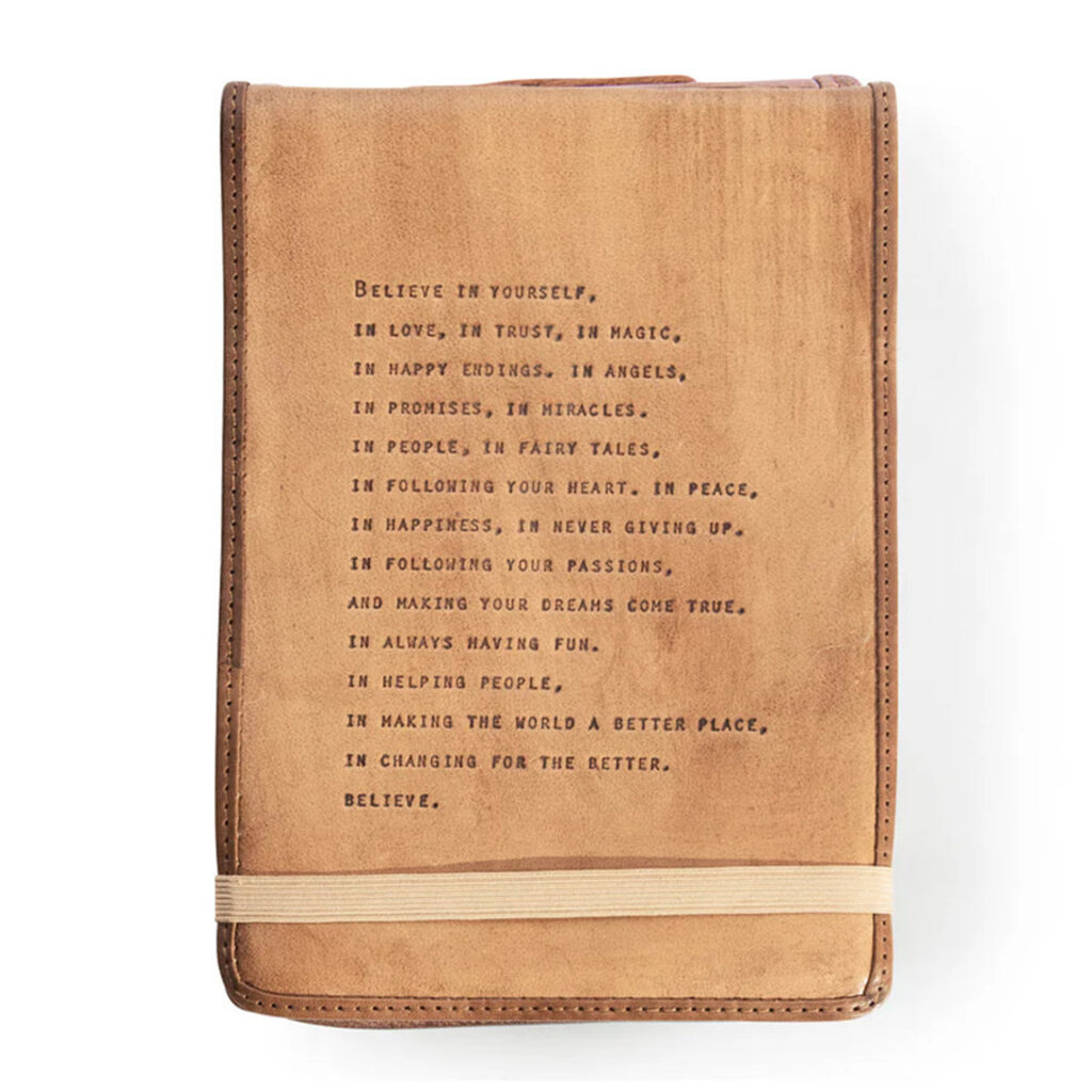 Sugarboo Large Apache Blessing Leather Journal - Stone