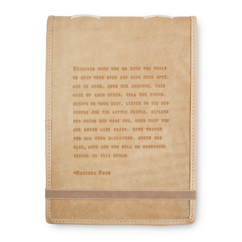 Sugarboo Large Remember When (Rebecca Puig) Leather Journal - Honey