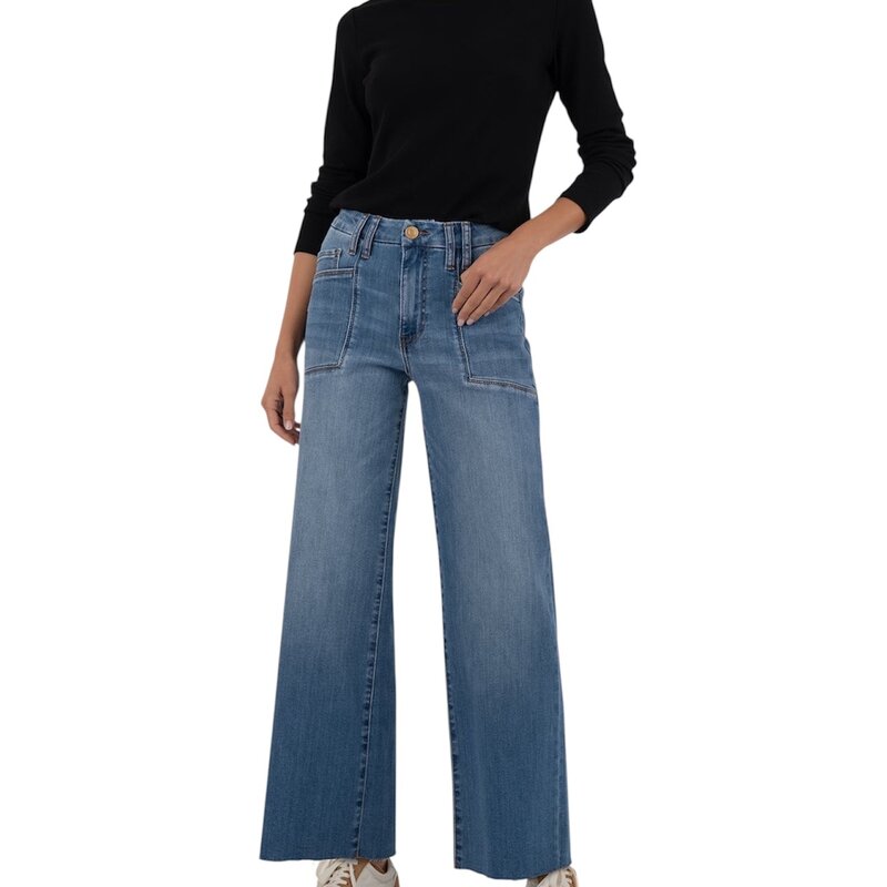 Kut From The Kloth MEG HIGH RISE WIDE LEG EARN W MED