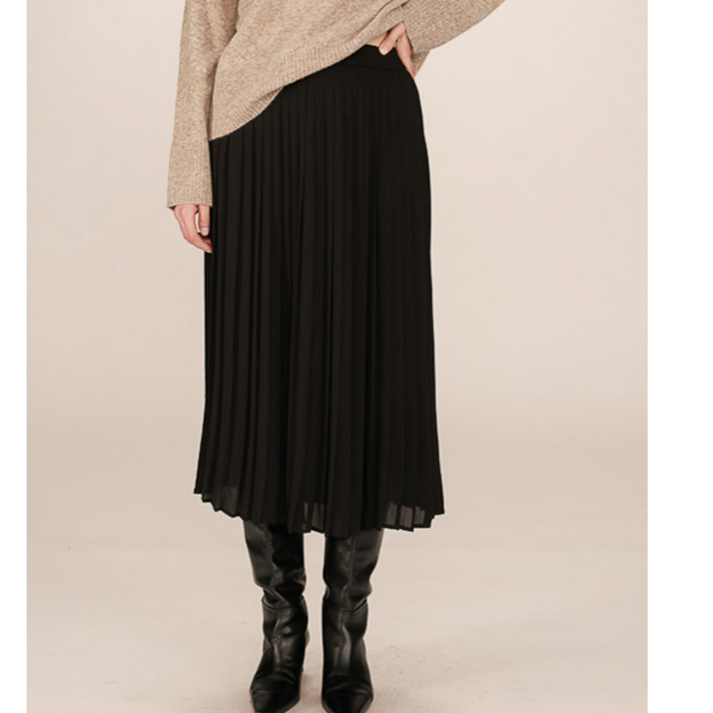 GRACE & MILA PLISSE SKIRT NOIR