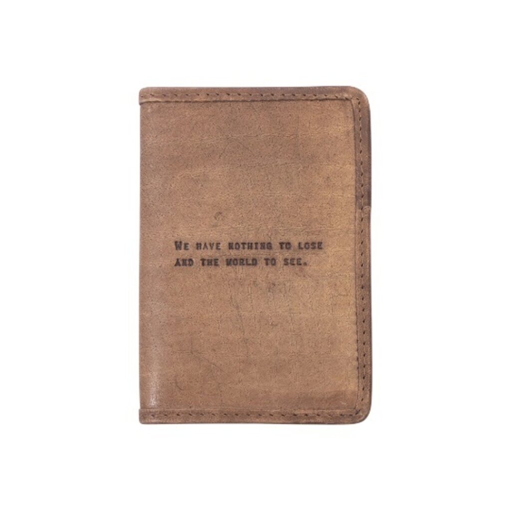 Sugarboo We Have Nothing to Lose Leather Passport Cover 4"x6"