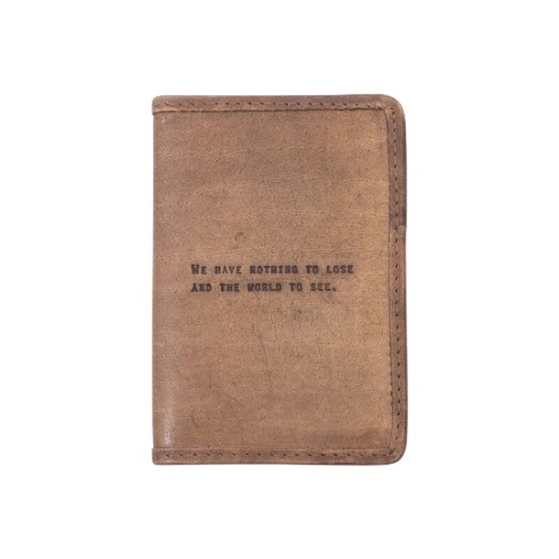 Sugarboo We Have Nothing to Lose Leather Passport Cover 4"x6"