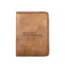 Sugarboo Life Is Short Leather Passport Cover 4"x6"