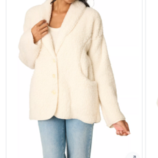 CARDIGAN SHEARLING NATURAL