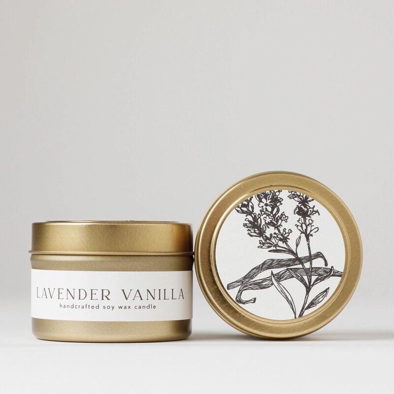 NECTAR REPUBLIC Lavender Vanilla : Tin Soy Candle