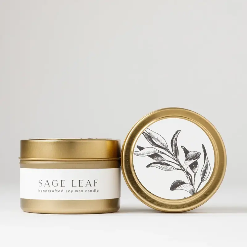 NECTAR REPUBLIC Sage Leaf : Tin Soy Candle