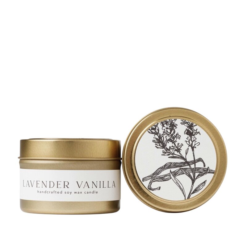 NECTAR REPUBLIC Lavender Vanilla : Tin Soy Candle