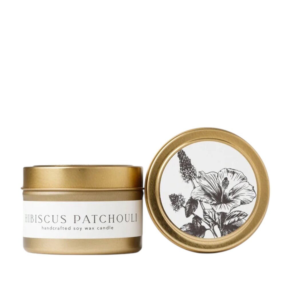NECTAR REPUBLIC Hibiscus + Patchouli : Tin Soy Candle