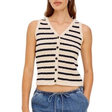 Rails SADE VEST IVORY NAVY STRIPE