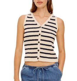 Rails SADE VEST IVORY NAVY STRIPE