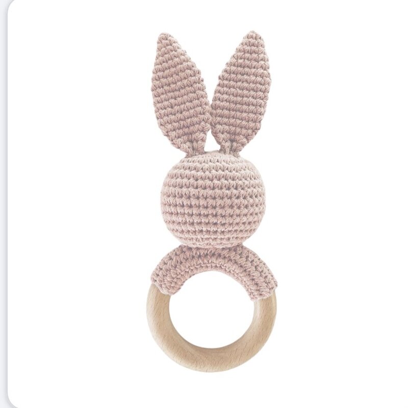 The Blueberry Hill Teether Bunny Pink Rattle Spring Summer Baby Gift