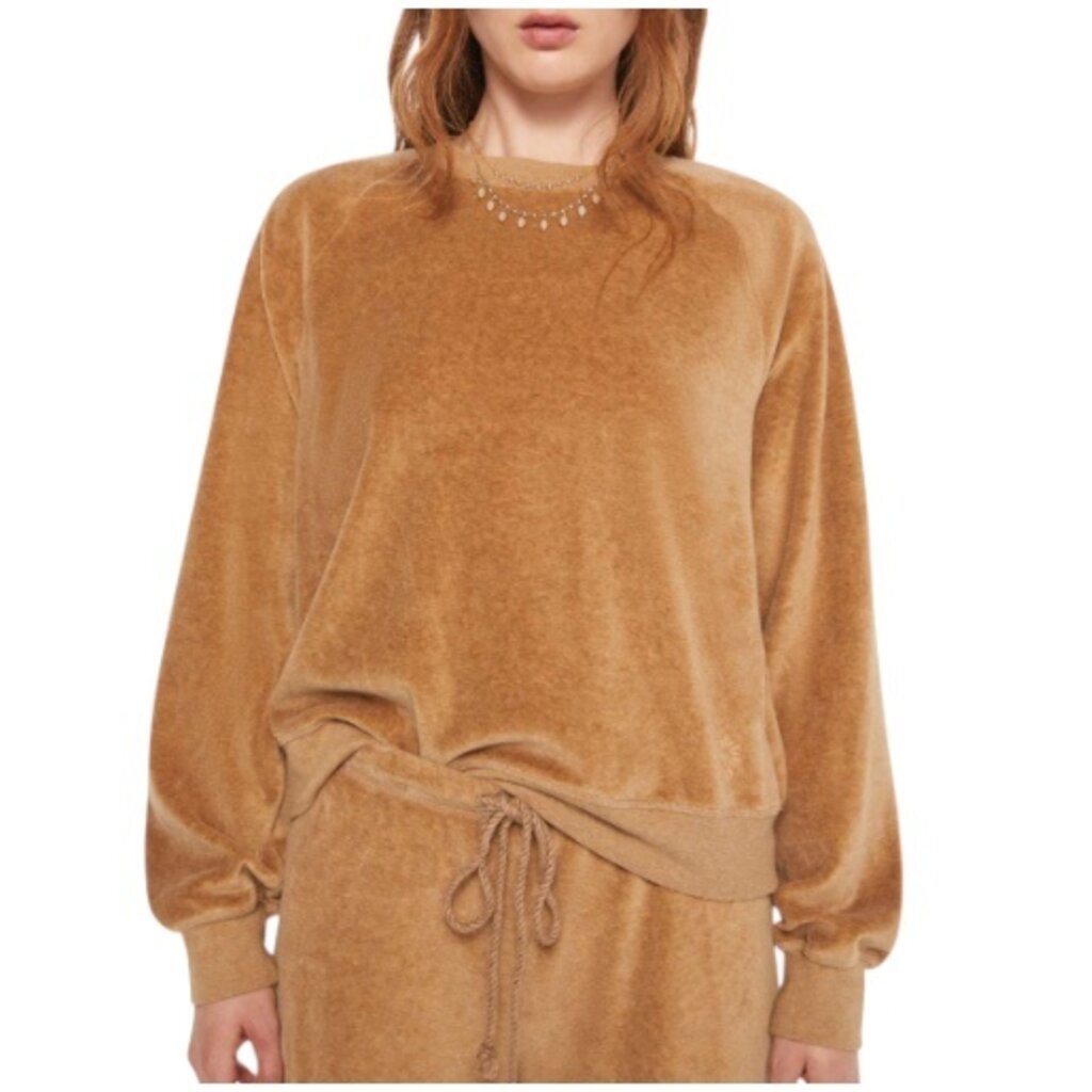 XIRENA PIERRE SWEATSHIRT HEATHER CAMEL