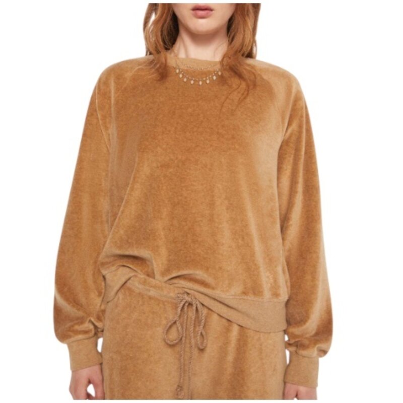 XIRENA PIERRE SWEATSHIRT HEATHER CAMEL