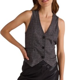 CINCH BACK VEST GLENCHECK PLAID