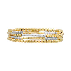 Marcia Moran Juju Beaded Bracelet Gold/Rhodium