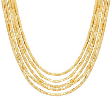 Marcia Moran Amunet Beaded Necklace Gold/Rhodium