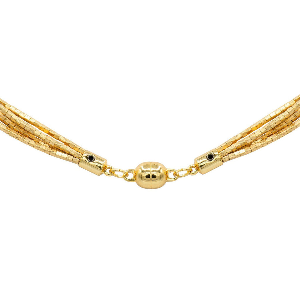 Marcia Moran Amunet Beaded Necklace Gold/Rhodium