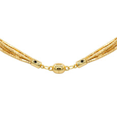 Marcia Moran Amunet Beaded Necklace Gold/Rhodium