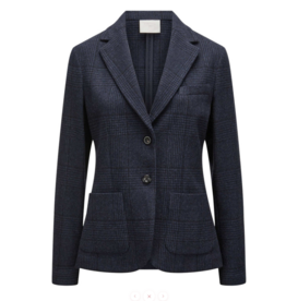 Circolo PRINCE OF WALES SLIM FIT JACKET WOOL/CASHMERE DARK BLUE