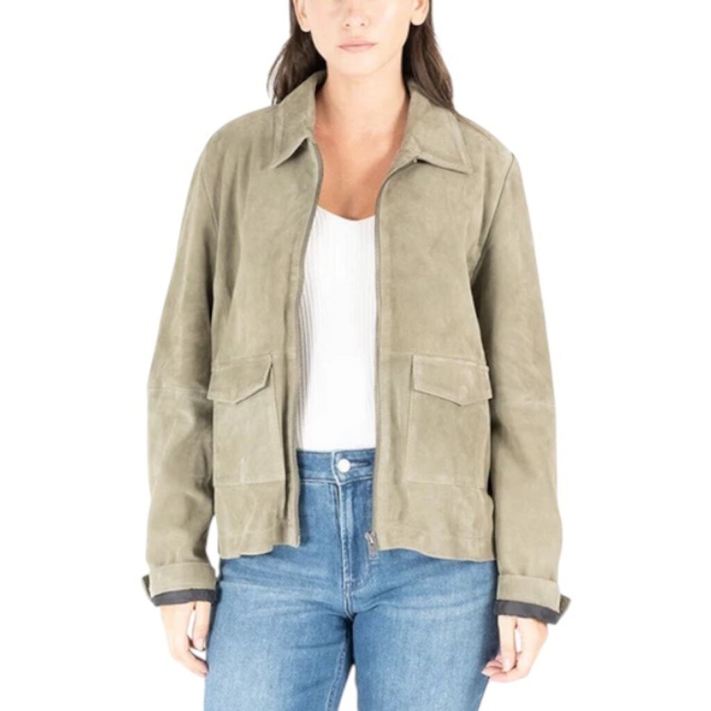 YAIMA CF SUEDE JACKET LIGHT SAGE