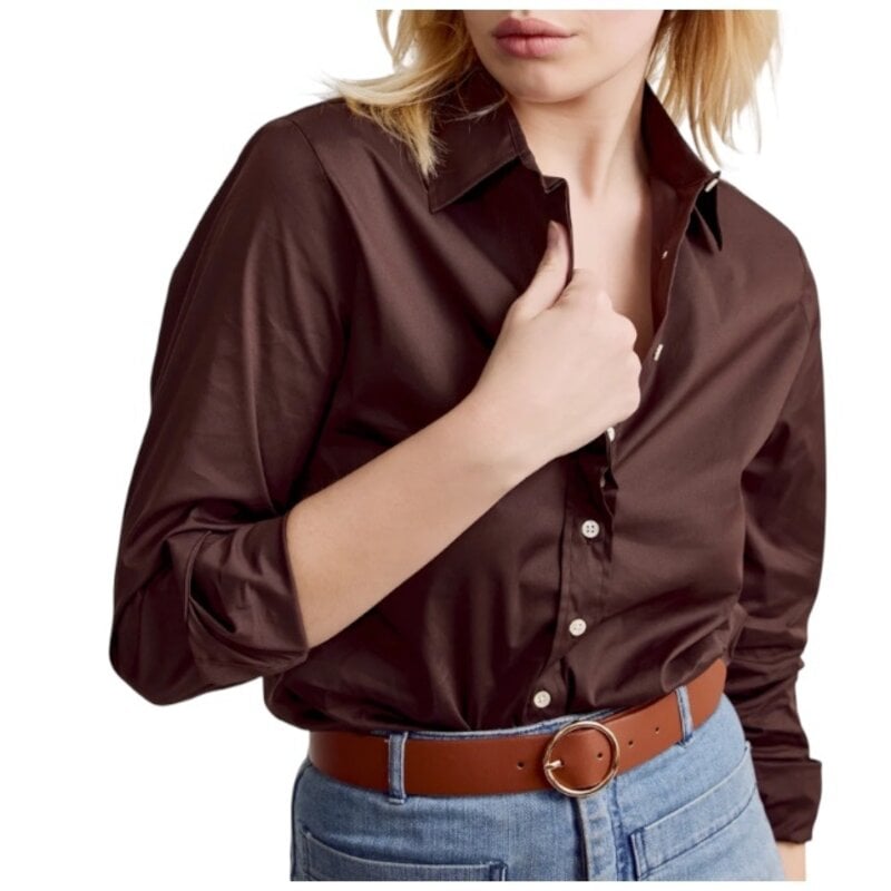 THE SHIRT THE ESSENTIALS ICON SHIRT BROWN