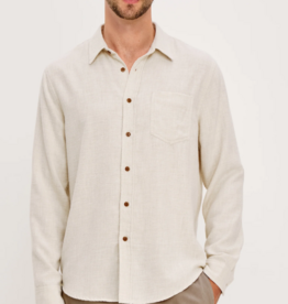 RAILS FOR HIM RUNSON BUTTON DOWN CREAM HEATHER