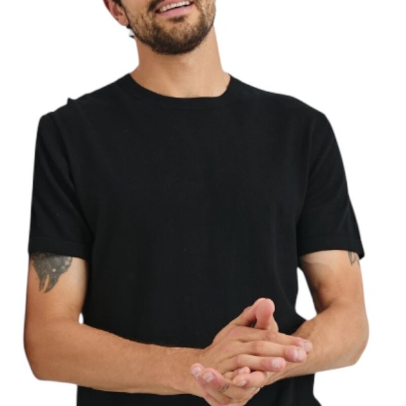 RAILS FOR HIM MASON COTTON CASHMERE T BLACK