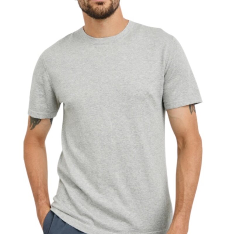 RAILS FOR HIM MASON COTTON CASHMERE T HEATHER GREY
