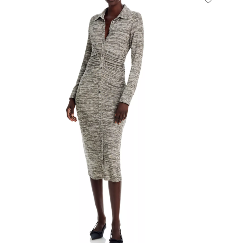 RAMY BROOK RACHELLE DRESS BLACK WHITE SPACE DYE