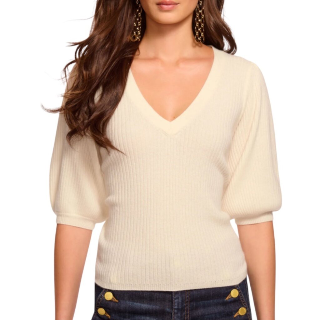 RAMY BROOK CASSIDEE CASHMERE SWEATER DRESS IVORY