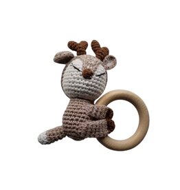 D & C TOYS Deer Hand Crochet Rattle