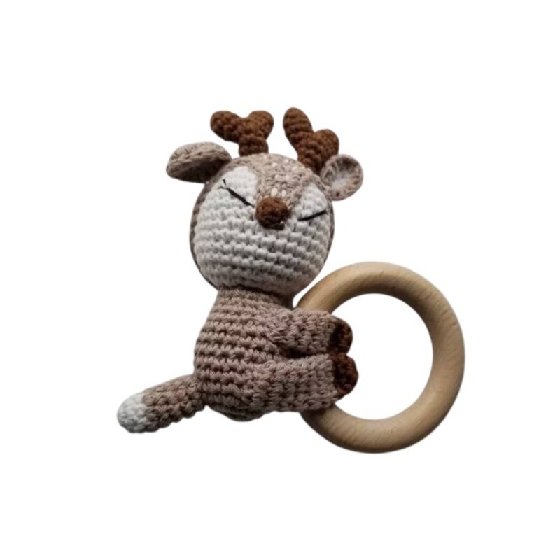 D & C TOYS Deer Hand Crochet Rattle