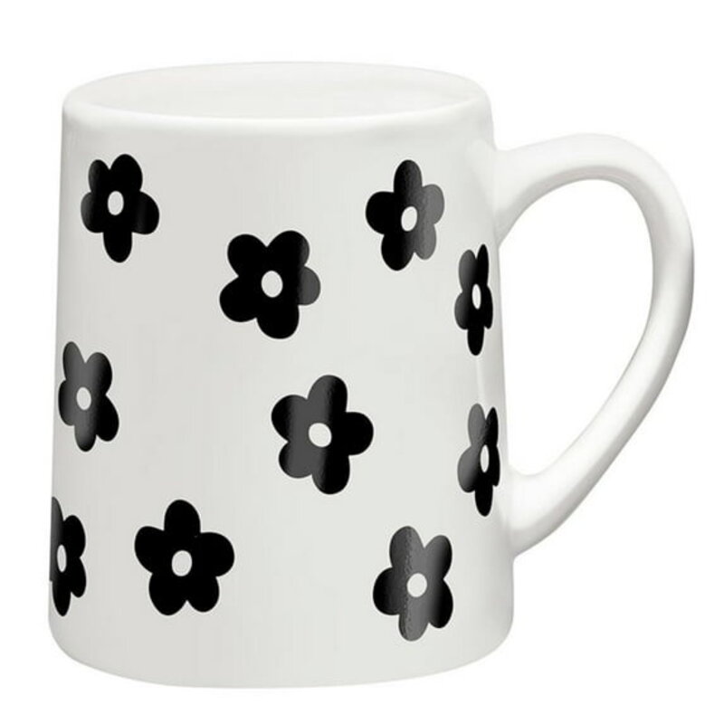 Santa Barbara Design Studio Artisan Tapered Mug - Black Flower