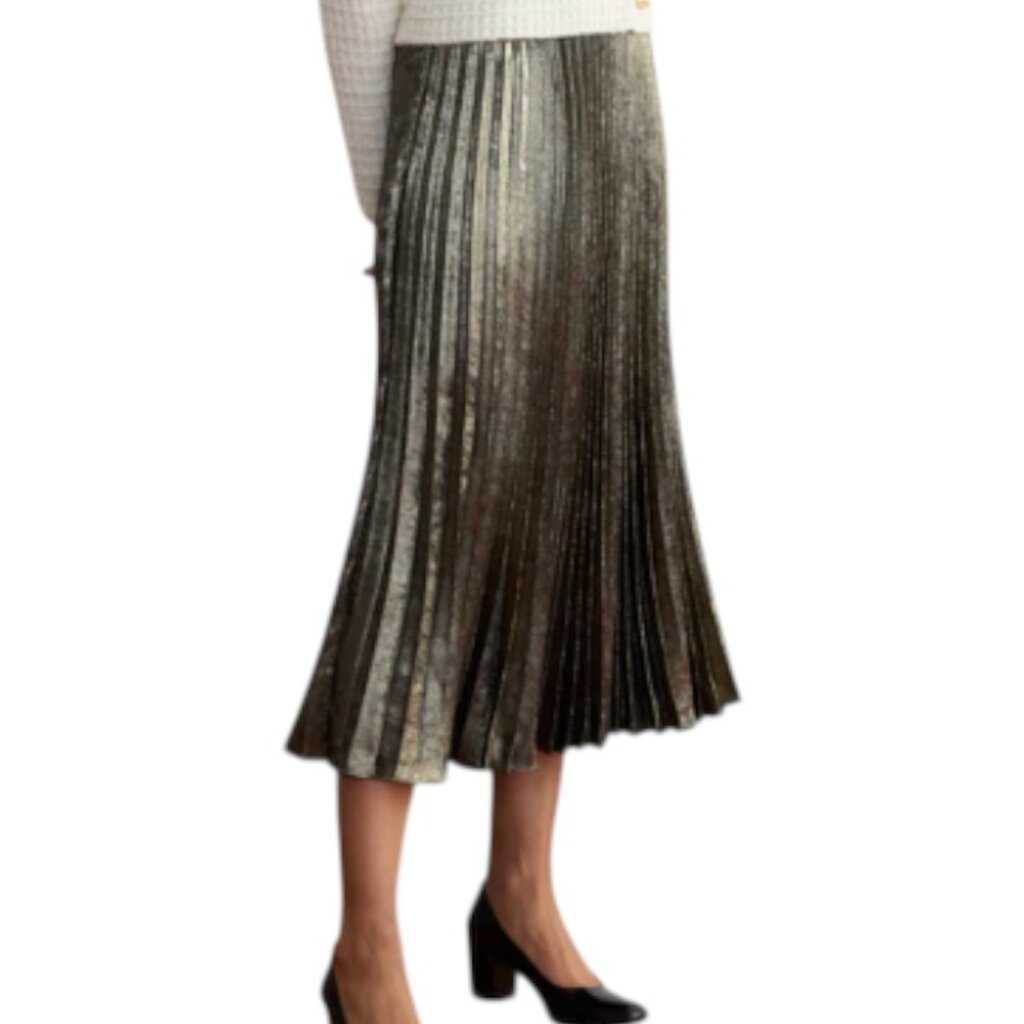 Margaret O'Leary METALLIC PLEATED SKIRT