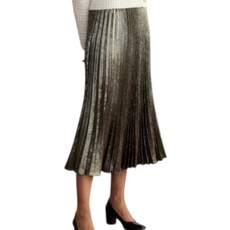 Margaret O'Leary METALLIC PLEATED SKIRT