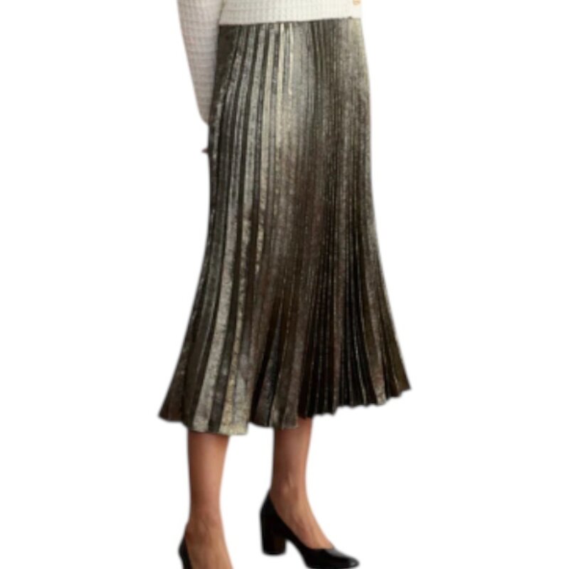 Margaret O'Leary METALLIC PLEATED SKIRT