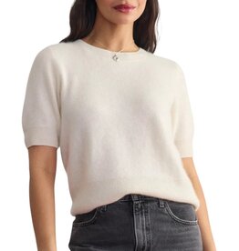 Margaret O'Leary BRUSHED CASHMERE TEE CHALK