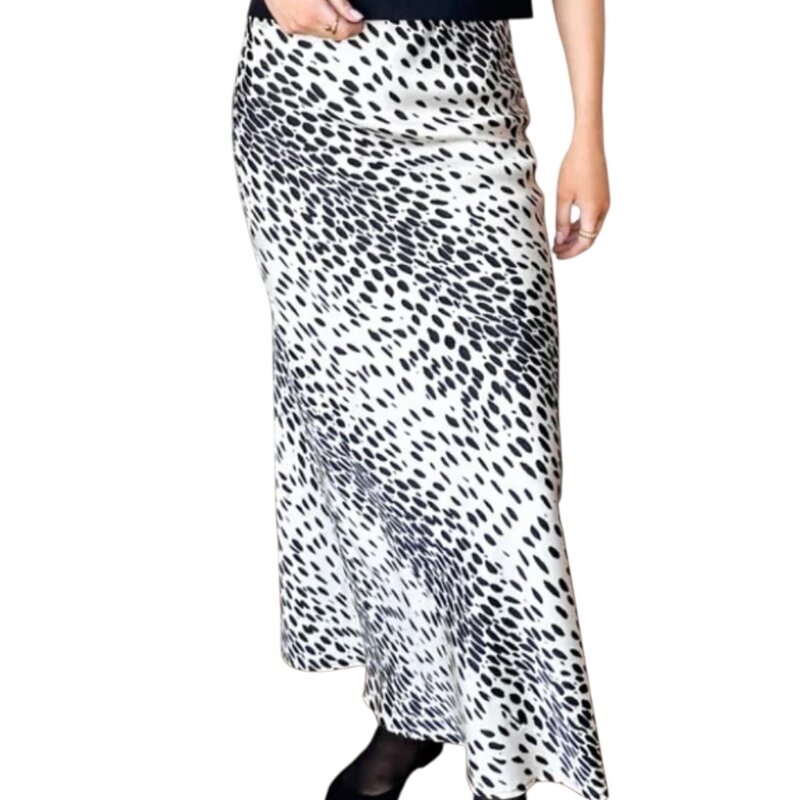 Emerson Fry Bias Skirt 2 - Buttercream Tuxedo Spots Leopard