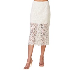 ANTHEM LACE MIDI SKIRT PEARL