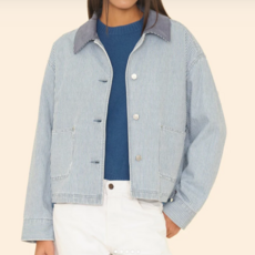 XIRENA BALDWIN JACKET BLUE RAILROAD