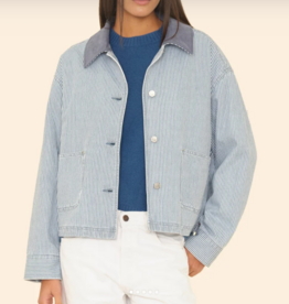 XIRENA BALDWIN JACKET BLUE RAILROAD