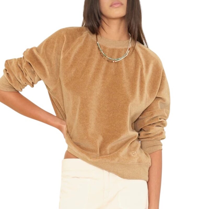 XIRENA PIERRE SWEATSHIRT HEATHER CAMEL